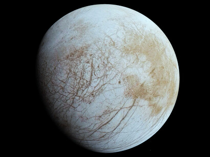 Europa, sexto satélite natural de Júpiter en orden creciente de distancia y el más pequeño de los cuatro satélites galileanos