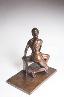 Ben Hooper, Seated nude. Bronze. 2013, 39.8 × 25 × 40.3 cm. Courtesy of Gallery Different