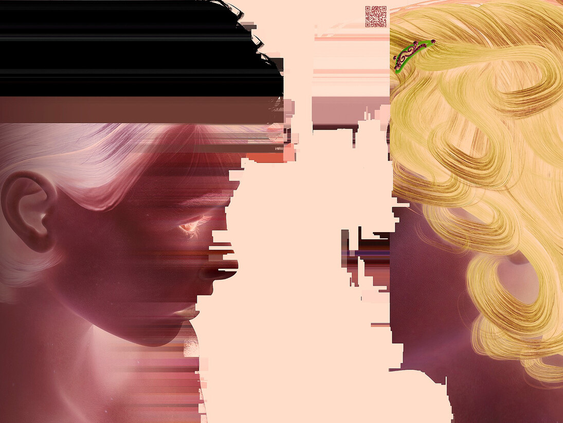 Gary Kaleda, Dialog, 2012, digital painting, 40 x 28.5 inches