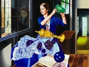 Susanne Kühn, Mädchen und grüner Krug, 2014, Acryl auf Leinwand, 170 x150 cm