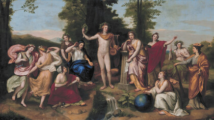 Anton Raphael Mengs, 1728-1779, "Parnassus#, Hermitagemuseum, San Petersburgo, Rusia