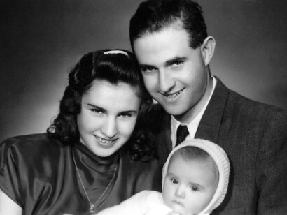 Edith Eger con su esposo, Béla, y su primera hija