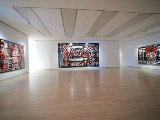 Gilbert & George Scapegoating, Exhibition view. Courtesy of Ludwig Museum