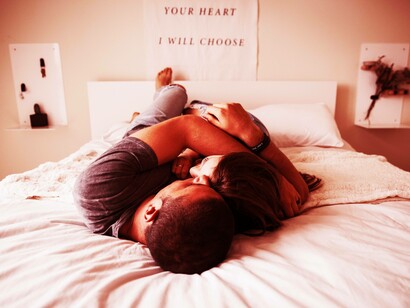 A melody of hearts embracing in quantum kisses