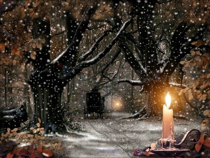 Noite de Natal com neve