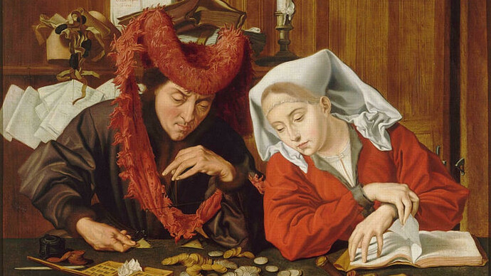 «El cambista y su mujer» (1538), Marinus van Reymerswale