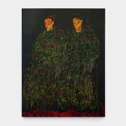 Pedro Neves, Untitled, 2023. Oil on canvas,
82 x 63 inches (208.3 x 160 cm). Copyright The Artist. Courtesy of M+B Gallery