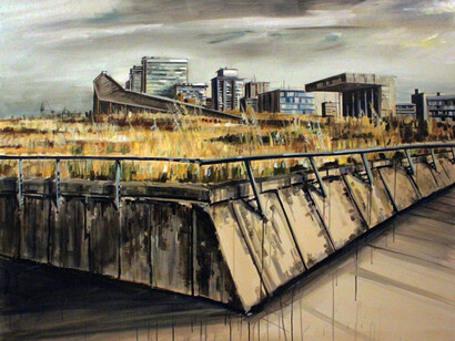 Eryn O'Neill, Urban Nature, 48 x 60, Oil on canvas, 2015