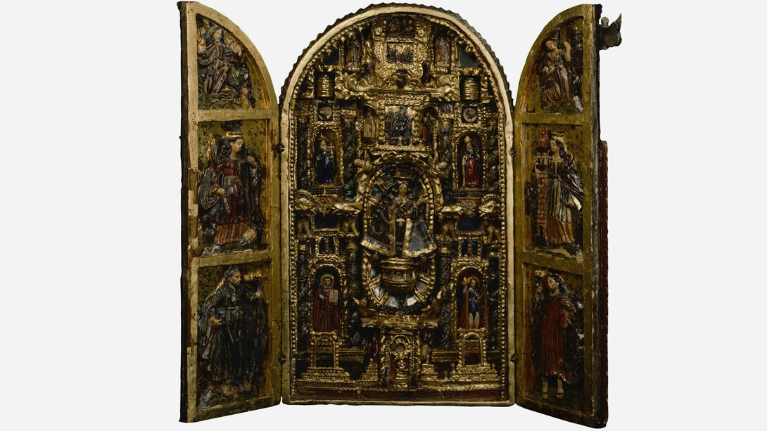 Anonymous, Retablo de la virgen de Copacabana, c. XVIII. Courtesy of Museo Pedro de Osma