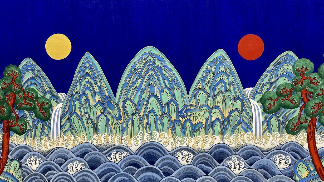 Kate Oh, The sun and moon and 5 peaks. Courtesy of Kate Oh Gallery