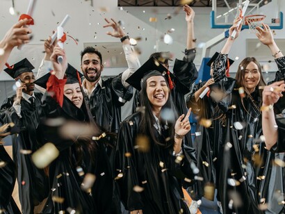 High school students celebrate graduation