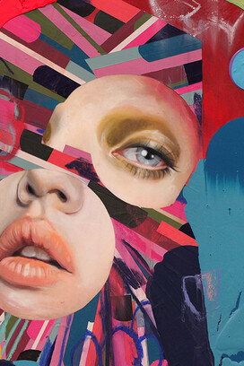 Erik Jones Sea-Fingers, 16x16 inch, 41x41cm. Watercolor, colored pencil, water-soluble wax pastel, acrylic on Rives bfk paper mounted to panel