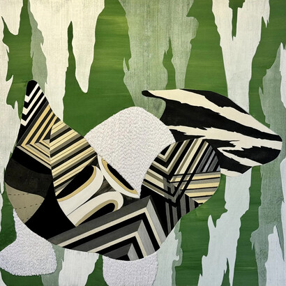 Sarah Amos, Saddle milk (detail), 2024. Courtesy of Heather Gaudio Fine Art