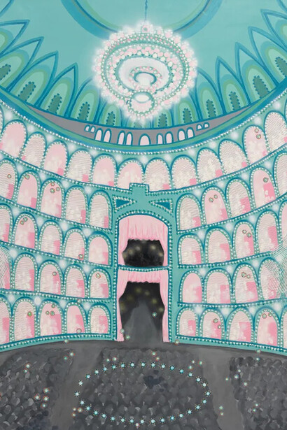 Michiko Itatani, Matrix identity (detail), 2021. Courtesy of Rebecca Camacho Presents