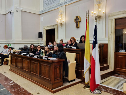 Ponentes en el evento 'Mujer y Ciencia' en el aula Magna de la Pontificia Academia de las Ciencias en la Ciudad del Vaticano