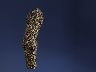 Jan Fabre, Armour (Arm), 1997, beetles on iron wire, 64 x 15 x 15 cm. Photo Claudio Abate, courtesy the artist and Ronchini Gallery