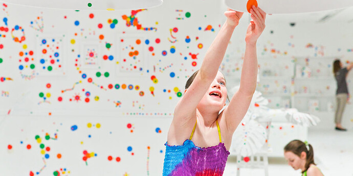 Yayoi Kusama: The obliteration room. Courtesy of Auckland Art Gallery