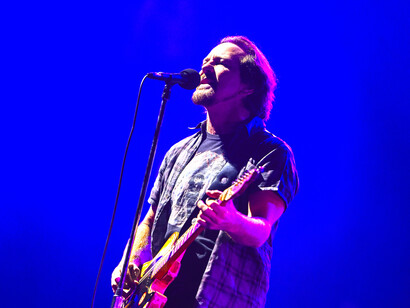 Eddie Vedder, cantante de Pearl Jam durante su concierto en el escenario Mad Cool Stage. Foto: Mad Cool. Andrés Iglesias
