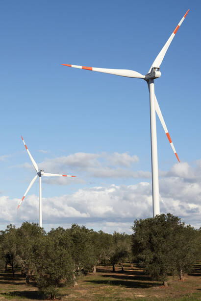 Pale eoliche per la produzione di energia rinnovabile