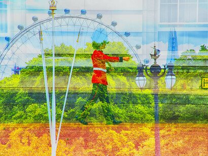 Laurence de Vogüé, Walking Through the London Eye. Courtesy of The Minster Gallery