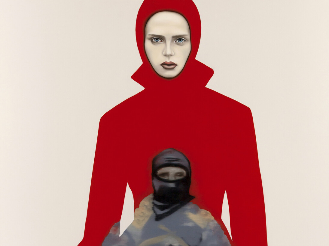 Sandra Ackermann, Taub in der Stille, detail, 2014, oil on canvas, 160 x 140 cm 