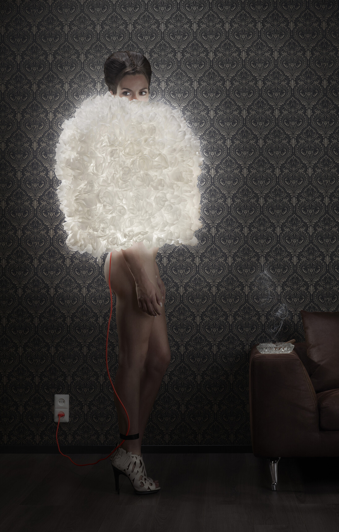 Marcel Wanders [Dutch, b. 1963]
Phoebe 3, 2013
Steel construction, Spinnaker cloth, nylon,
LED lights
71 x 25.5 x 25.5 inches
180 x 65 x 65 cm
Edition of 3