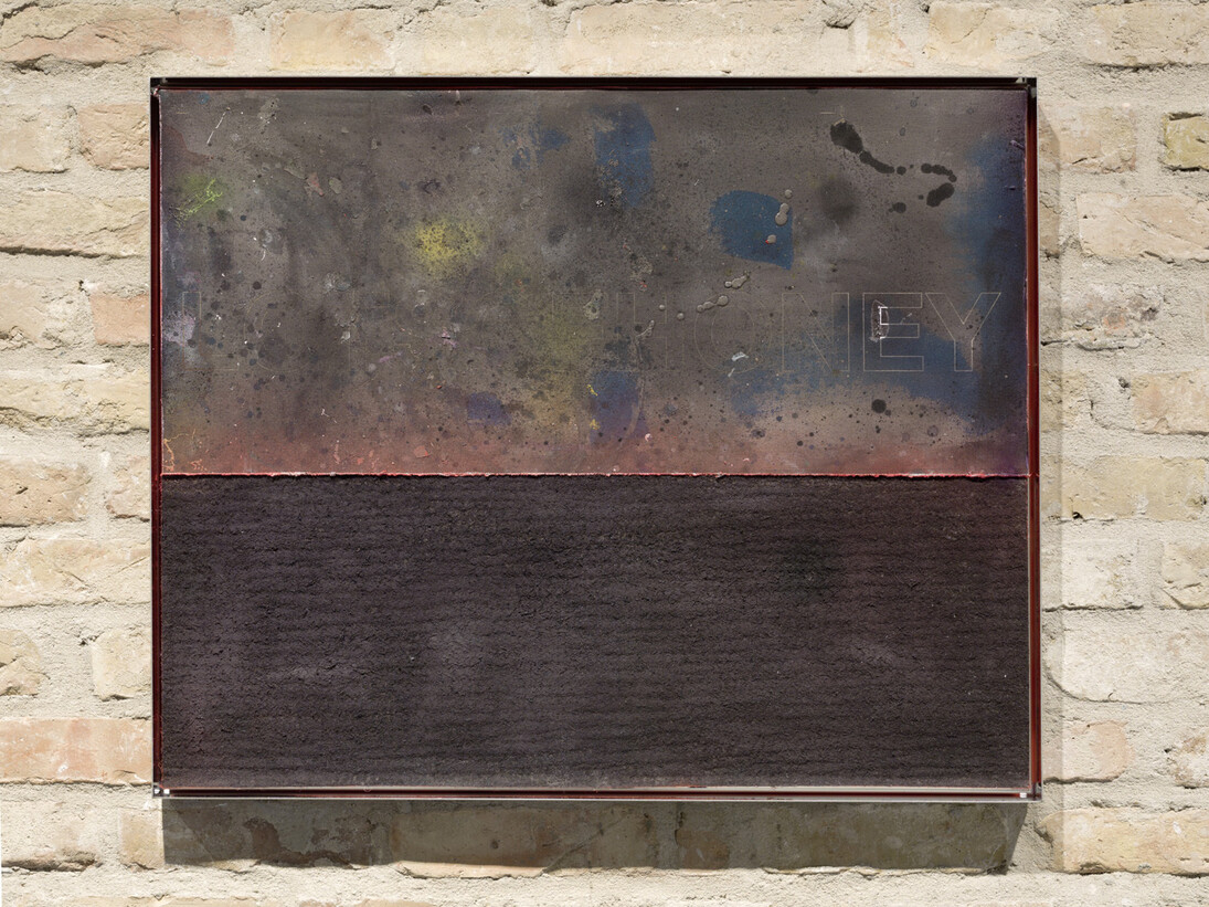 Johannes Wohnseifer, Colony Collapse Disorder 6, 2015, acrylic, lacquer, scotchlite, felt, fabric, canvas, laser gravure, wood, high polished stainless steel