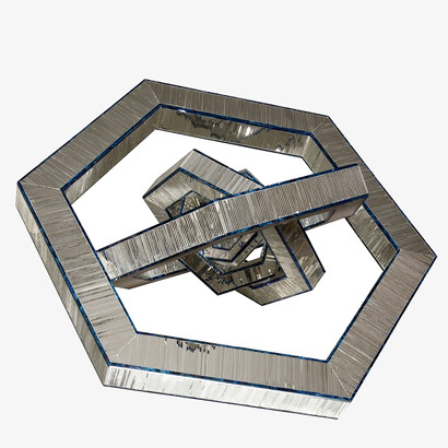 Monir Shahroudy Farmanfarmaian, Untitled (Sculpture 2), 2008, Mirror, reverse-glass painting, and plaster on wood, 73 x 73 x 50 cm, The Third Line, Dubai © Monir Shahroudy Farmanfarmaian. Photo: Courtesy of the artist and The Third Line, Dubai