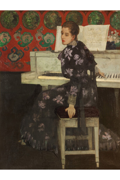 Arthur Melville, The White Piano, Oil on canvas, 153 x 130 cm, Collection: Harris Museum and Art Gallery, Preston, Photo © Harris Museum and Art Gallery, Preston
