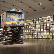 Ibrahim Mahama, Zilijifa,  ausstellungsansicht. Mit freundlicher genehmigung der Kunsthalle Wien