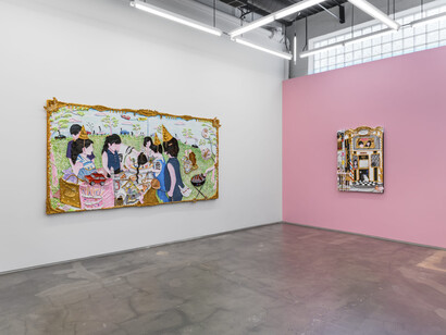 Yvette Mayorga, Pu$h thru, exhibition view. Courtesy of moniquemeloche gallery 