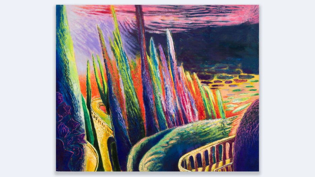 Raymie Iadevaia, Moonflowers, 2023, oil on wood panel, 30x36 inches. Courtesy of the artist and Jack Barrett Gallery