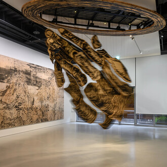 Lam Tung Pang, Everyone's journey toward faith is different, exhibition view. Courtesy of gdm Taipei