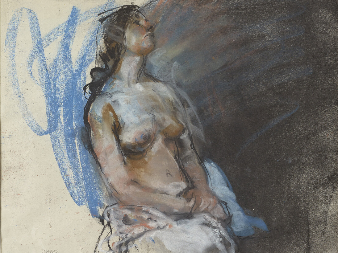Duncan Shanks, Resting, 1965, pastel on paper, 33 x 42.5 cm, Photograph: John McKenzie 