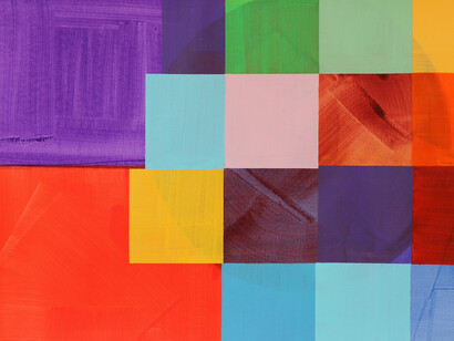 Pearled and Pasted, 2016, Acrylic on paper, 60 x 76 cm. Courtesy of FOLD