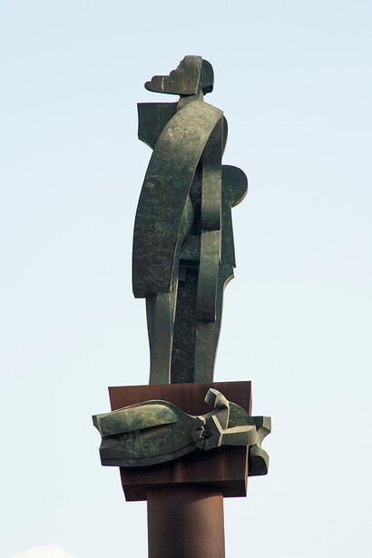 Estatua de Ausiàs March. Foto: Avelino Martínez.