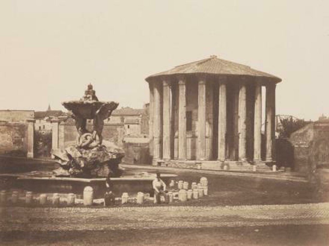 Pietro Dovizielli (Italian, 1804–1885), Temple of Vesta, ca. 1855, Salted paper print from paper negative. The Metropolitan Museum of Art, Gilman Collection, Purchase, The Horace W. Goldsmith Foundation Gift, through Joyce and Robert Menschel, 2005
