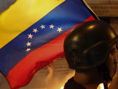 Manifestantes en las calles de Caracas