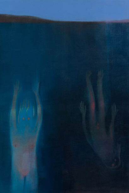 Miriam Cahn, das schöne blau, 2008 + 28.05.2017. Avec l’aimable autorisation du Musée de l’Orangerie