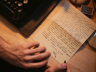 A handwritten love letter penned with the intention to be romantic