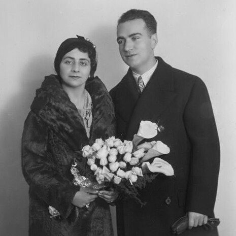 Joaquín Rodrigo y Victoria Kamhi, el día de su boda