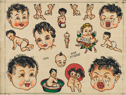 Artwork from 'Vintage Flash Tattoo: 100 Years of Traditional Tattoos from the Collection of Jonathan Shaw', published by powerHouse Books