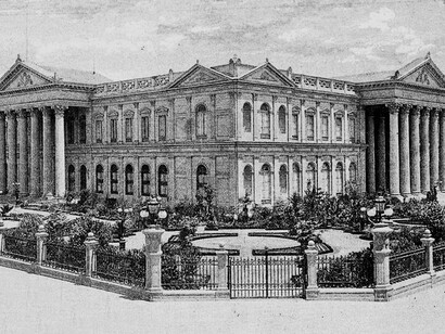 Ilustración del Palacio del ex Congreso, siglo XIX 