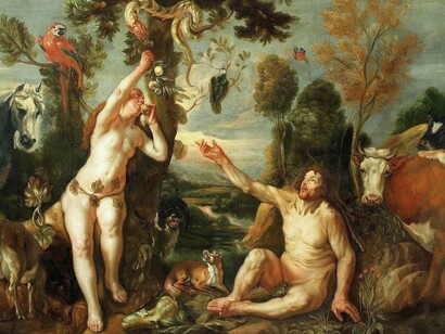 «Adão e Eva» (1640), Jacob Jordaens: o mundo antes da 'confusio linguarum'