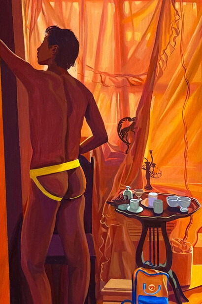 Li Wang, In Jing’s home (detail), 2025. Courtesy of Fragment Gallery