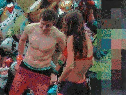 Römer + Römer, Brians enge Strumpfhose, 2011, Oil on canvas, 24 x 31 inches