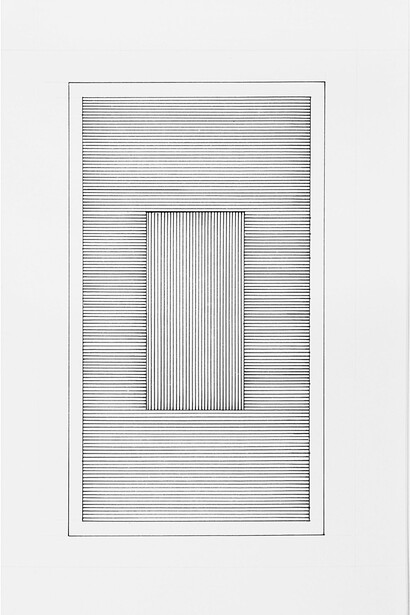 Sol LeWitt, Rectangle 1979 inchiostro e grafite su carta 28x17,5 cm. Courtesy of Studio Gianleazzo Visconti