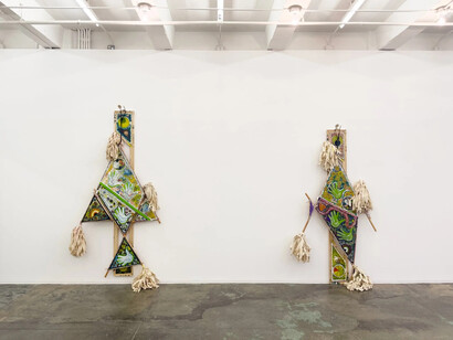 Mike Cloud, Holistic abstraction, exhibtion view, west wall. Courtesy of Thomas Erben Gallery