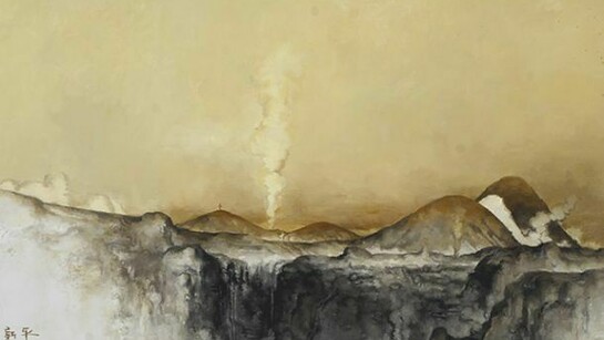 Su Xinping, Grey No. 7, 2012, oil on canvas, 160 x 250 cm