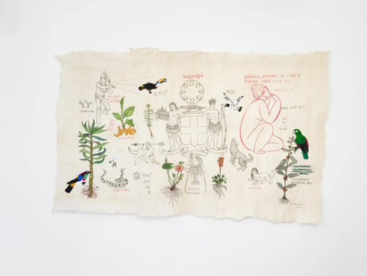 Denilson Baniwa. Yawara Akanga, exhibition view. Courtesy of A Gentil Carioca 